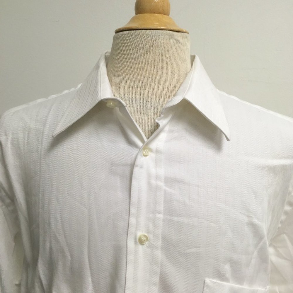 MISSONI WHITE BUTTON DOWN DRESS SHIRT Italy xl